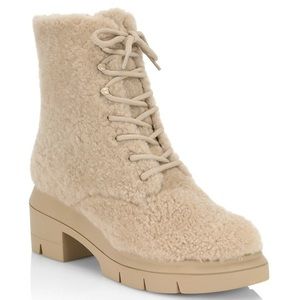 Stuart Weitzman Nib Nisha Chill Shearling Booties Shearling Size EU 39 / US 8.5